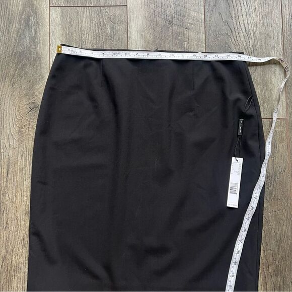 NWT Elie Tahari Bennet Pencil Skirt Black Wool Classic Professional Size 12 - Picture 8 of 12